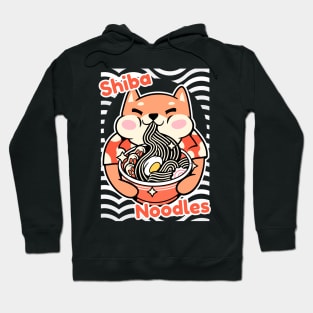 Shiba Noodles With a Ramen Theme for Dog Lover Hoodie